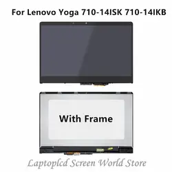 FTD lcd 14 ''Ноутбук lcd сенсорный экран дигитайзер с рамкой N140HCA-EBA для lenovo Yoga 710-14ISK 80TY 710-14IKB 80V4