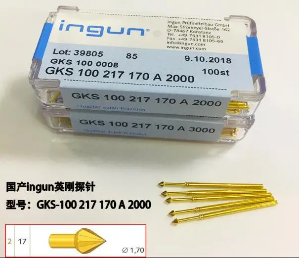 Оригинальная тестовая игла INGUN GKS-100 217 170 A 2000 | Электроника