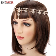 Любовь Имитация жемчугом волос Аксессуары для женщин Кристалл Rhinestone Цветок Hairbands Свадебные Глава Сеть Украшения для волос подарки
