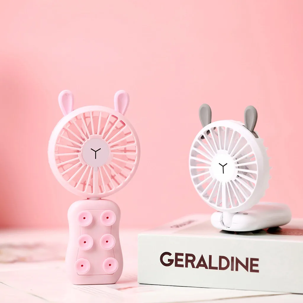 Bunny Hand Portable Mini Handheld Fan Personal Desk Stroller Table