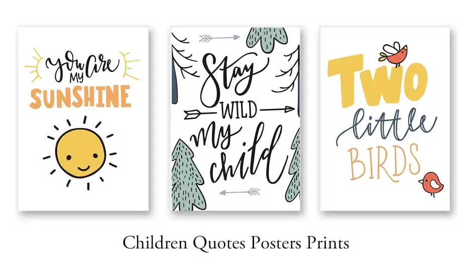 Simple Cute Children Phrase Canvas Painting Colorful Cartoon Posters&Prints Nursery Art For Kids Room Wall Decor Christmas Gift  (2)