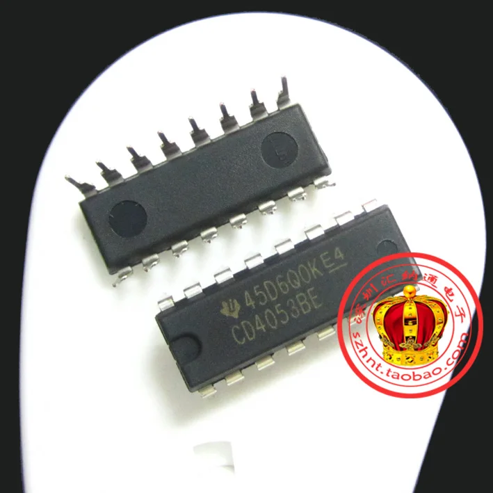 (100PCS) CD4053 CD4053BE three group two way analog switch DIP 16 new ...