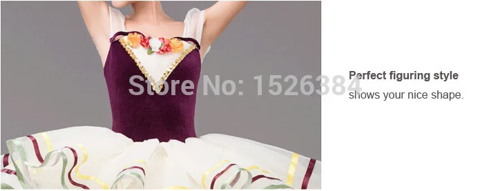 6 слоев тюля цветок Профессиональный балетное платье пачка для маленьких детей девочек взрослых женщин темно фиолетовый романтический танцевальный костюм C1