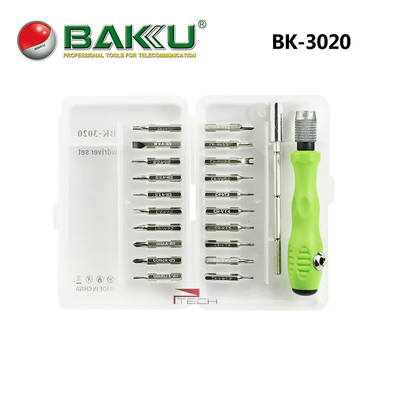 

BAKU Precision Screwdriver Set, 20 in 1 Multi Repair Tool Kit for iPhone Tablet Laptop with Pentalobe Flat Torx Screwdriver Bits