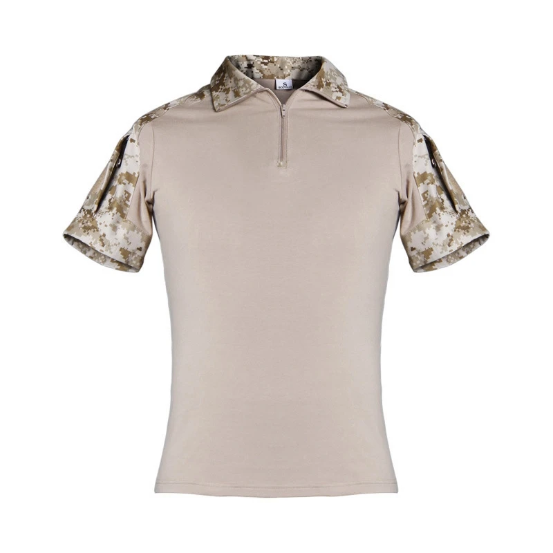 Camisa de Combate de Manga Nova Curta Multicam Camo Tático Ombro Curto Remendo Painel Manga Camisa Combate 2 Cheap Cam. caminhada
