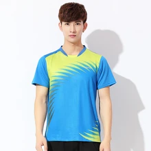 Летний костюм для бадминтона Мужская одежда для бадминтона быстросохнущая теннисная рубашка с короткими рукавами