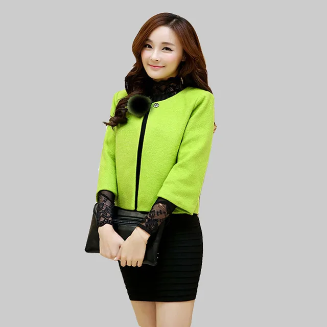 High Quality Korean New Spring Woolen Jacket Women Short Section Woolen Coat Loose Ladies Large 