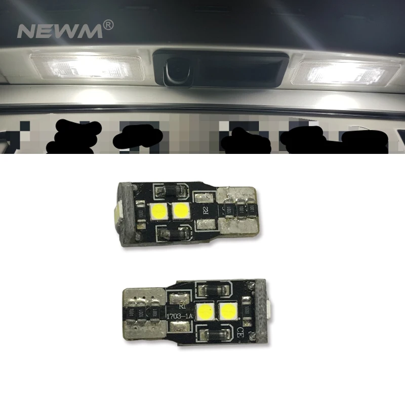 

5x T10 LED W5W 3030SMD Car License plate Light Bulbs For Nissan Juke Micra III (K12) Micra IV (K13) Note (E11)