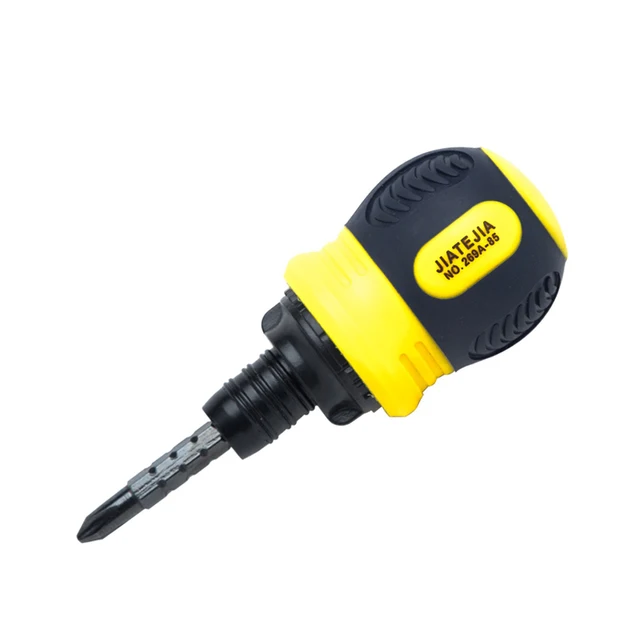 Phillips/Slotted Dual Purpose Scalable Ratchet Screwdrivers CR-V Magnetic Mini Screw Driver Screw-driving Tools