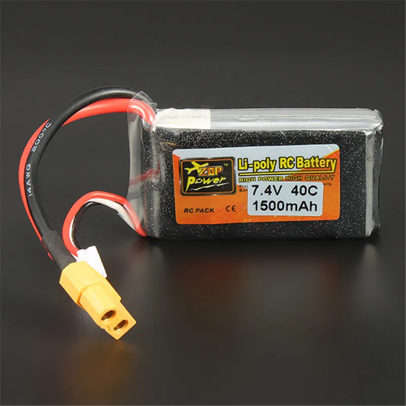 ZOP power 7 4 V 1500mAh 40C 2S Lipo батарея XT60 разъем для радиоуправляемой камеры Дрон