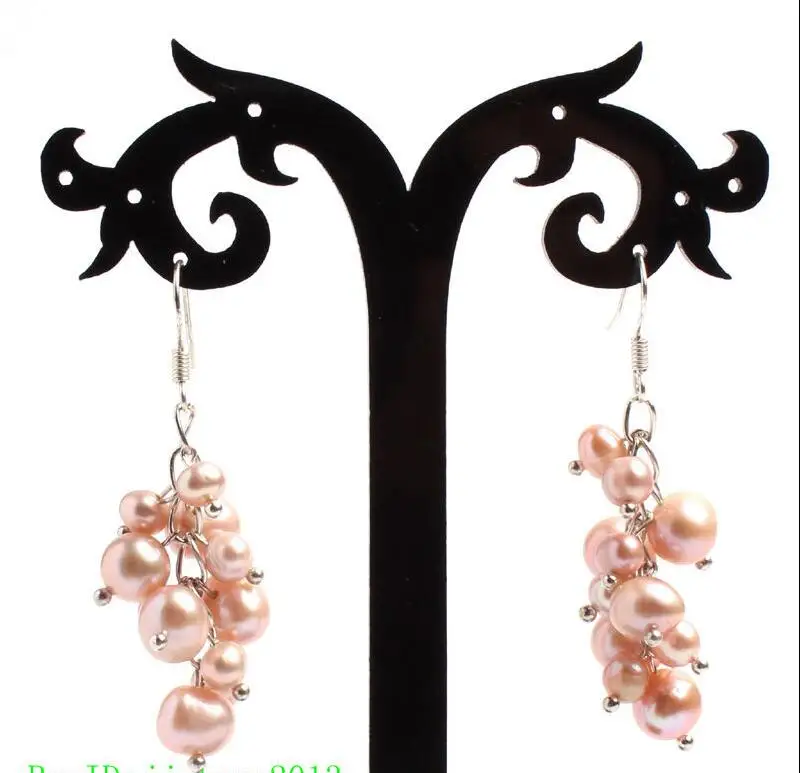 

FREE SHIPPING HOT sell new Style >>>> 5-8mm Natural Multicolor Freshwater Pearl Fashion Earrings Silver Hooks 1 Pair