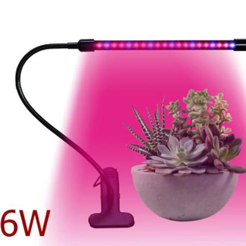 Светодио дный светать 6 Вт полный спектр завод лампы одна голова для Крытый парниковых расти палатка растений светать цветок система