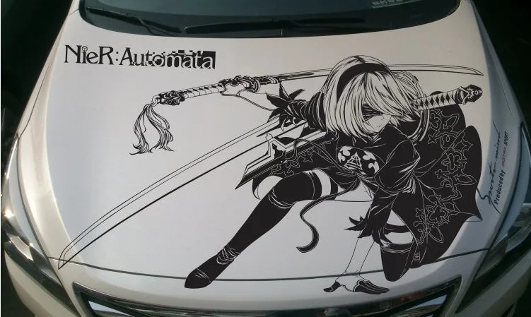 

LEFT SIDE Car Stickers 2PCS Car Decoration Japanese Anime Sticker Refit Accessories Whole Waterproof Vinyl Styling Car Sticker