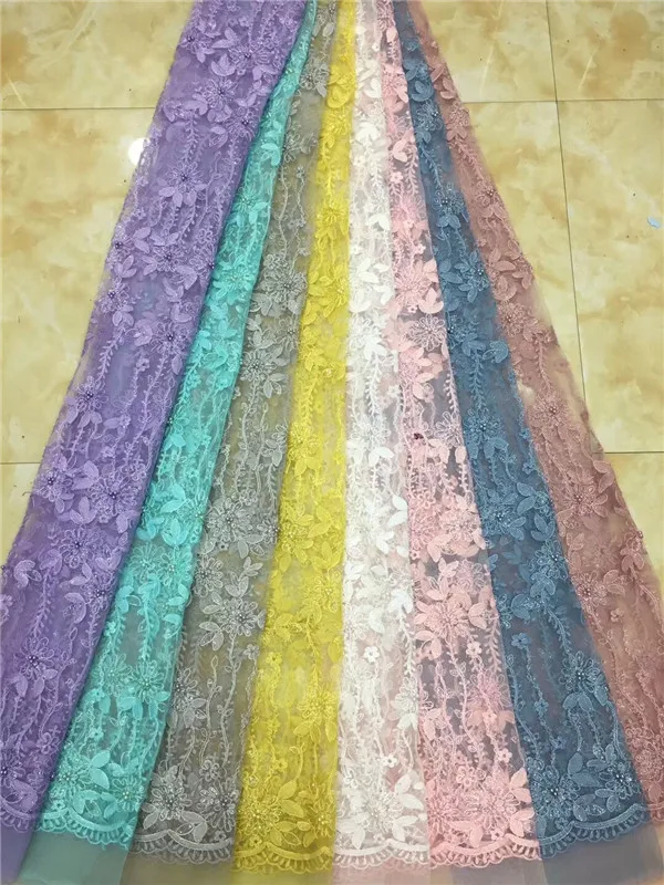 handmade french beaded lace fabrics 2018 3d flower sequins fabric luxury full beaded bridal lace fabric 5yards pink green yellow handmade french beaded lace fabrics 2018 3d flower sequins fabric luxury full beaded bridal lace fabric 5yards pink green yellow