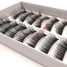 Макияж Горячие ресницы 10 пар двойные накладные ресницы натуральные толстые Скрещенные голые макияж