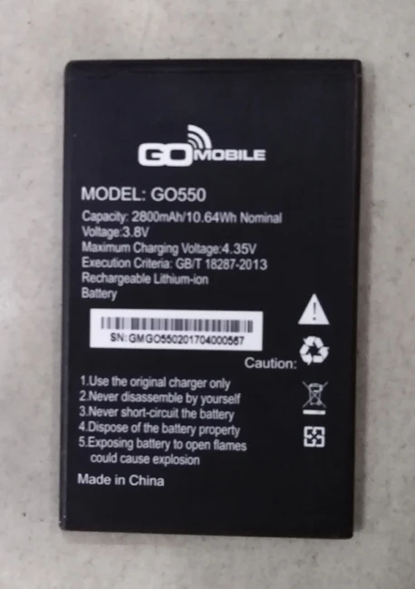 GO550 телефон аккумулятор 2800 mah 3,8 V для GO550 MTK6735 4 ядра Android