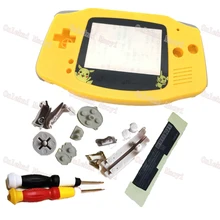 Бренд желтый цвет корпус цена для Gameboy Advane GBA ретро-консоль полный комплект Чехол w/отвертки