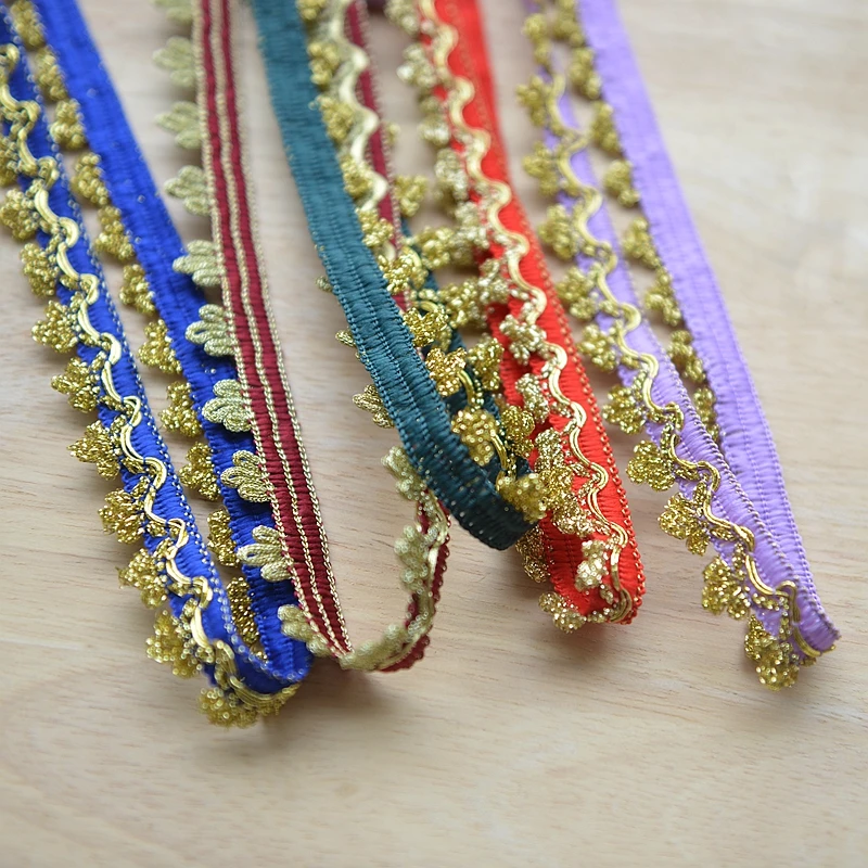 

Hot sale Metal wire national ribbon lace Cloth art adornment material 1.8 cm wide G069