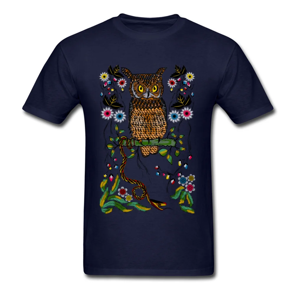 Vibrant Jungle Owl and Snake_navy