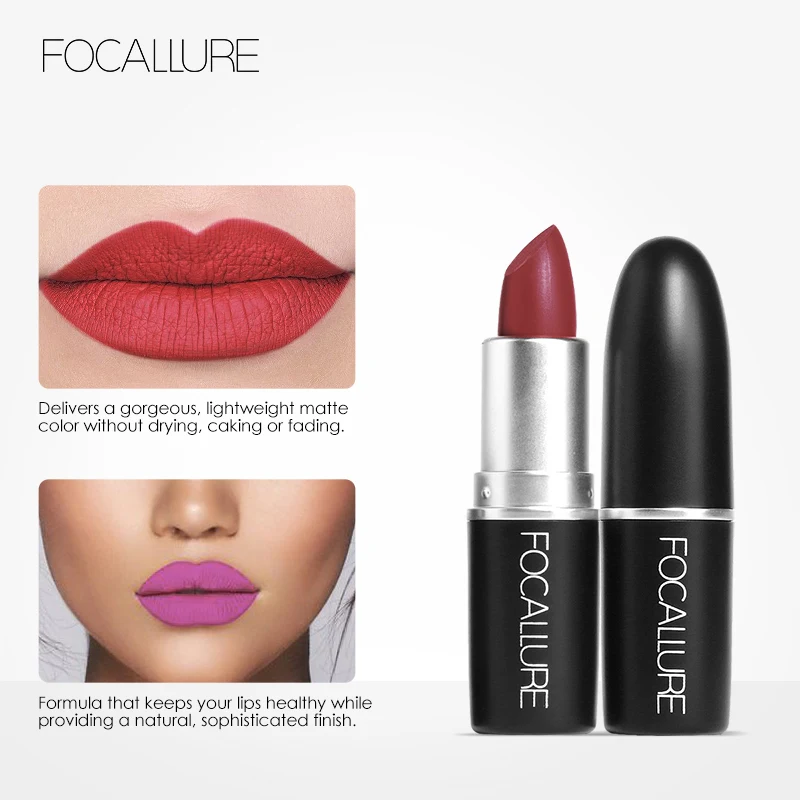 2019 FOCALLURE Pro матовая помада макияж красота для женщин розовый детский губ матовый