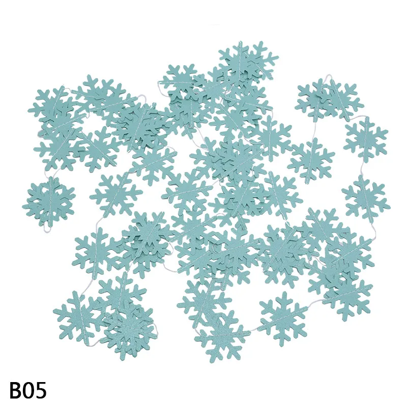 1 шт. 4 м маленькая Снежинка Потяните флаг баннер Рождество Новогодняя зимняя тематика Висячие бумажные Цветочные украшения для свадебной вечеринки - Цвет: B05