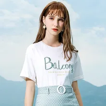 Wasteheart Women Tops Casual White T-shirts Solid Shirt O-Neck Short Plus Size T Shirt Women Cotton Sexy Cut Out Tees Embroidery empire waist plus size cut out t shirt