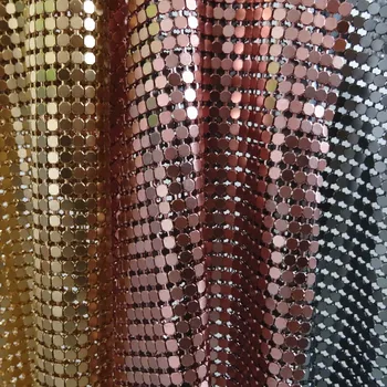 

gold color aluminum mesh fabric for clothes, shoes, curtain