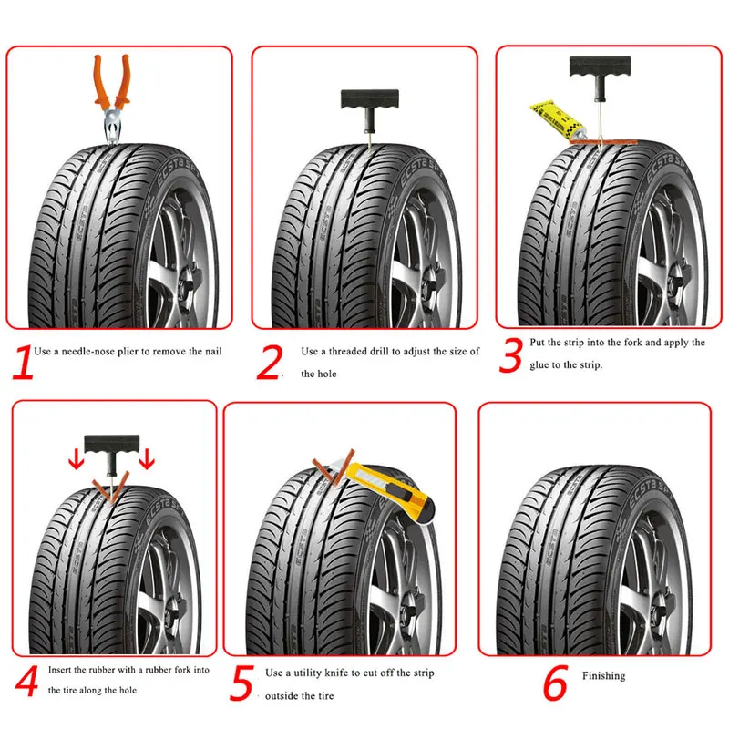 Car repair tools Emergency tire repair tools kit Car/Truck/Moto tubeless tire piercing plug repair tool kit tool auto parts Car repair tools Emergency tire repair tools kit Car/Truck/Moto tubeless tire piercing plug repair tool kit tool auto parts