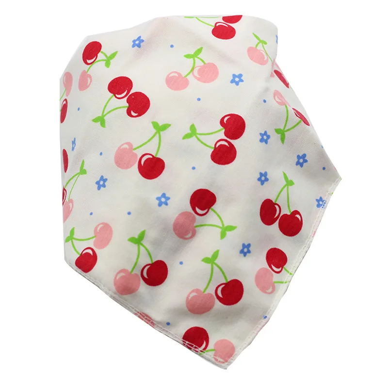 Хлопок мальчик бандана для девушки нагрудник Burp ткань принт животных треугольные детские нагрудники для ребенка шарф еды воротник Burp Детские аксессуары - Цвет: Cherry
