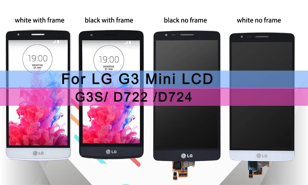 Для LG G3 Mini ЖК-дисплей с рамкой дигитайзер Замена для LG G3 S ЖК-экран G3S D722 D724 сенсорный ЖК-экран