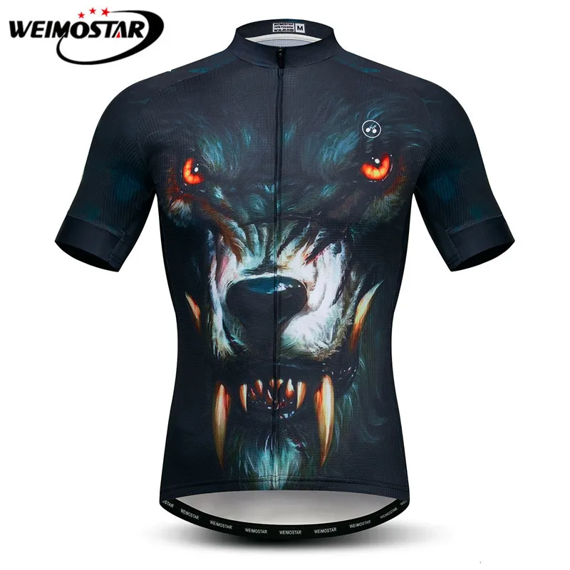 

Weimostar 2018 Summer Wolf Cycling Jersey Men Mountain Road Bike Jersey MTB Bicycle Shirt Maillot Ciclismo Sport Cycling Wear