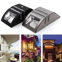 2 светодиодный сенсорный светильник на солнечных батареях настенный светильник солнечной энергии датчик движения свет настенный светильник для сада Открытый водонепроницаемый IP44 балкон настенный светильник