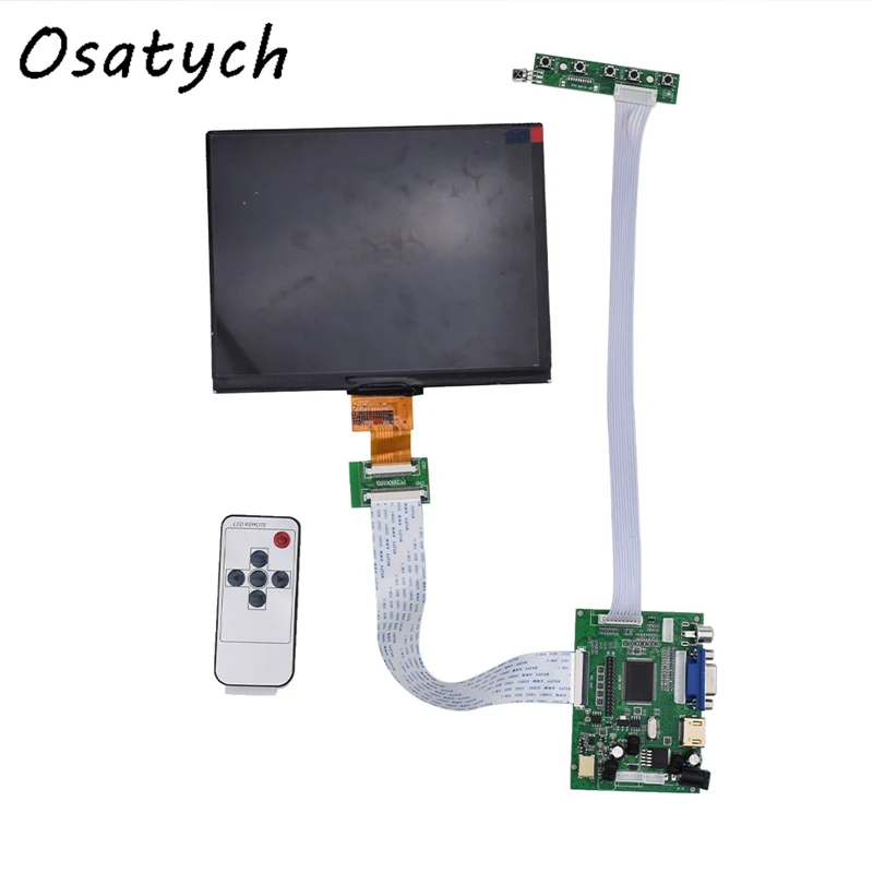 Плата контроллера 8 дюймов HE080IA-01D HDMI/VGA/2AV 50PIN TTL LVDS с ЖК-дисплеем 1024*768 | Компьютеры и