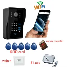 Teléfono Video de La Puerta Timbre Inalámbrico de Intercomunicación Timbre de la Cámara Wifi Wifi Soporte IOS Android Visión Nocturna