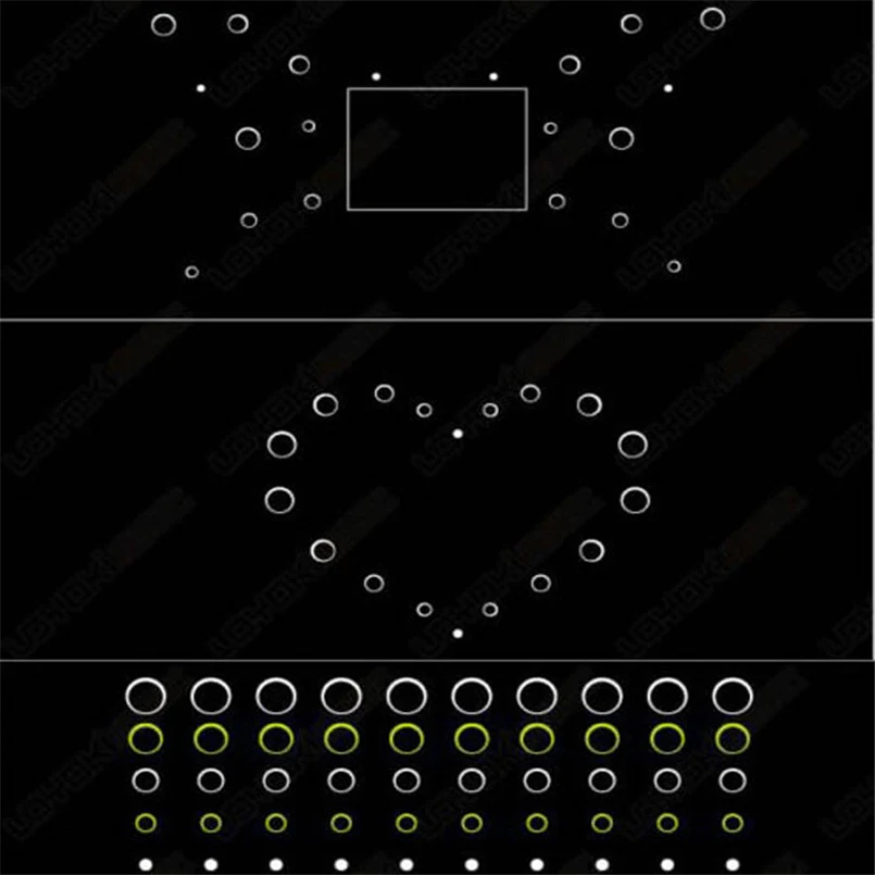 Hot Sale 1 Set 3D Art Wall Stickers Indoors Decoration Circles Stereo Removable For Kids Bedroom Wall Stickers Decor F#3S25 (11)