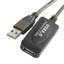 15 м USB2.0 удлинитель усиления сигнала удлинитель Беспроводной сетевой карты Расширенный удлинение кабеля линия с чипом