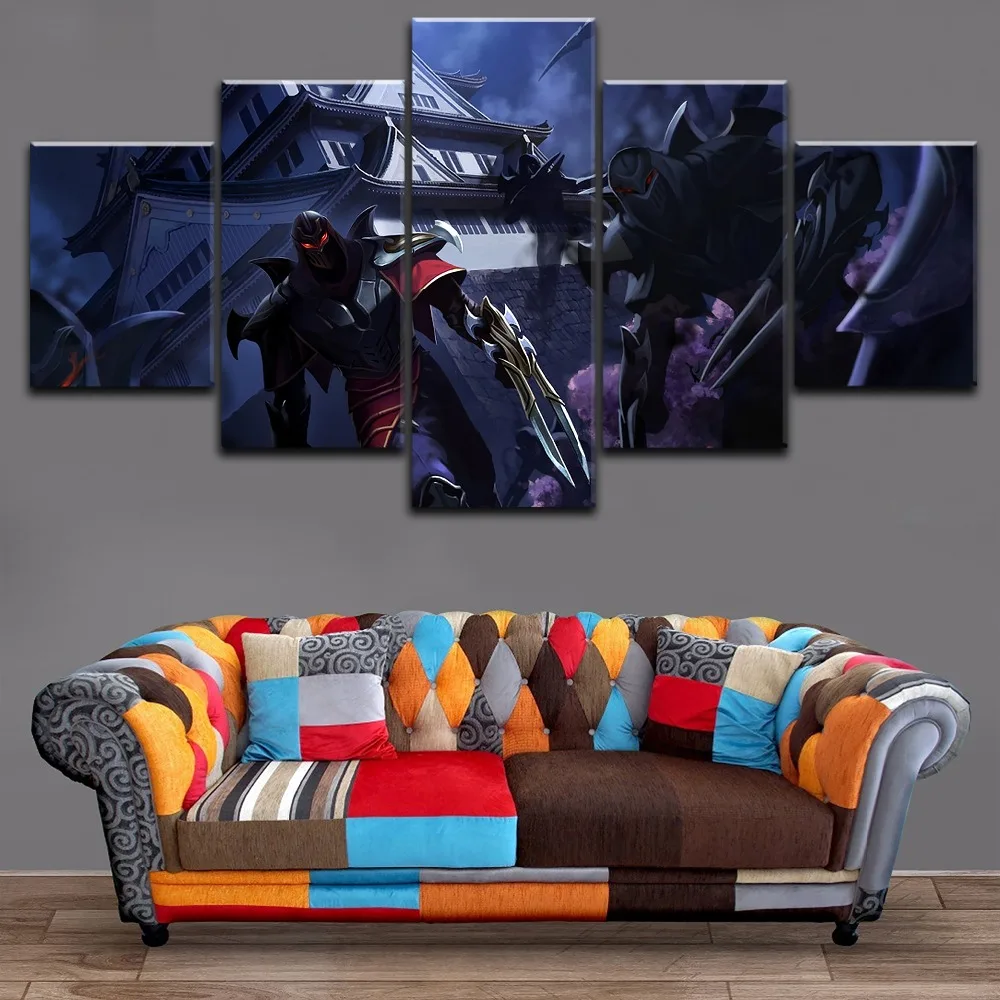 Modern Home Decorative Painting 5 Panels Zed League Of
