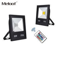Projektör Led RGB 10 W 20 30 50 110 220 su geçirmez Led projektör dış mekan kullanımı aydınlatma peyzaj aydınlatma uzaktan c