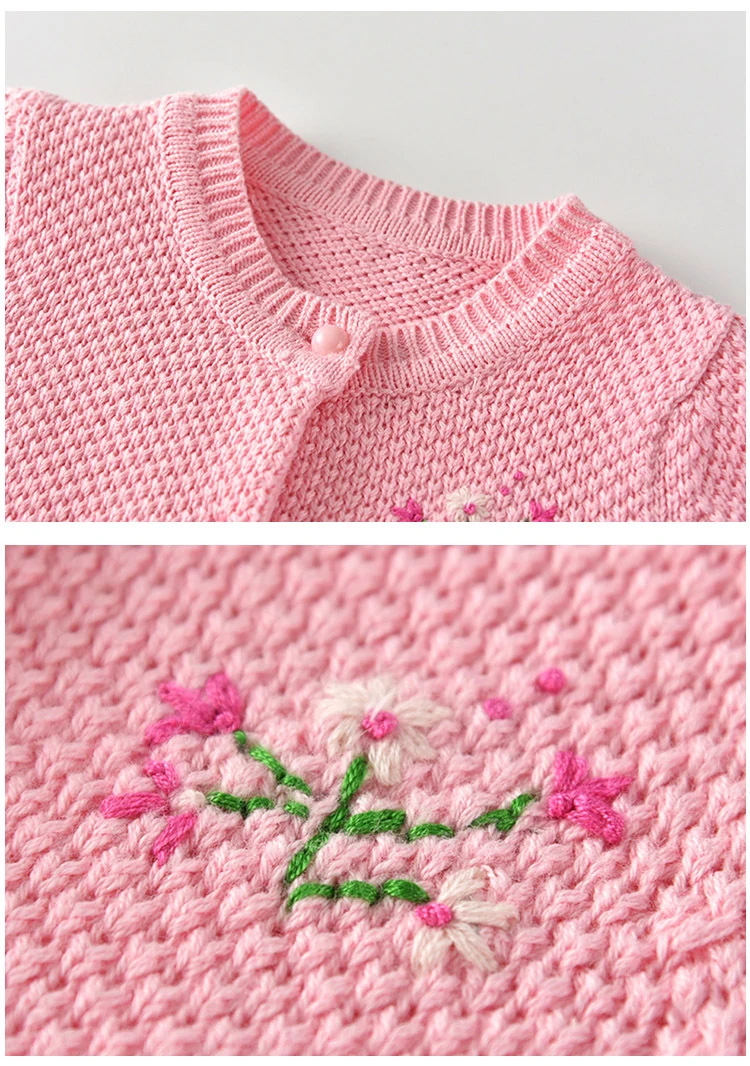 Г. Весенне-осенний свитер для девочек; вязаный шерстяной кардиган принцессы с вышивкой; детская куртка; одежда для малышей; Детское пальто; От 1 до 6 лет