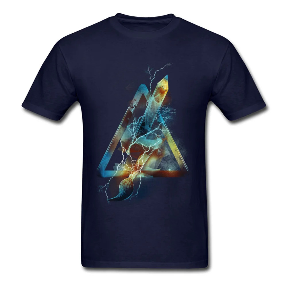 Men Tops Shirts High Tension Family Printing T-Shirt Pure Cotton Short Sleeve Printed On Tee-Shirts Crew Neck Wholesale High Tension navy