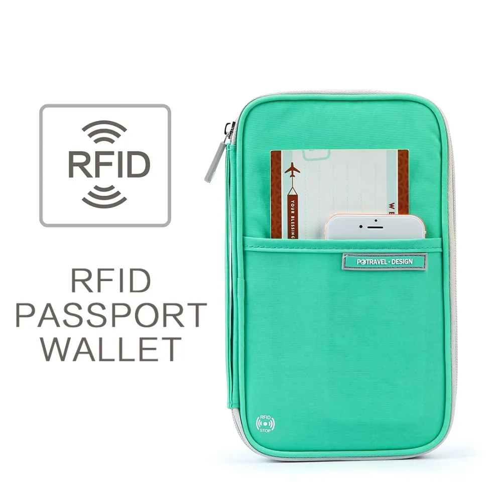 Высококачественный чехол для паспорта RFID Блокировка Водонепроницаемый барсетка для мужчин и женщин кредитница паспорт кошелек дорожный кошелек