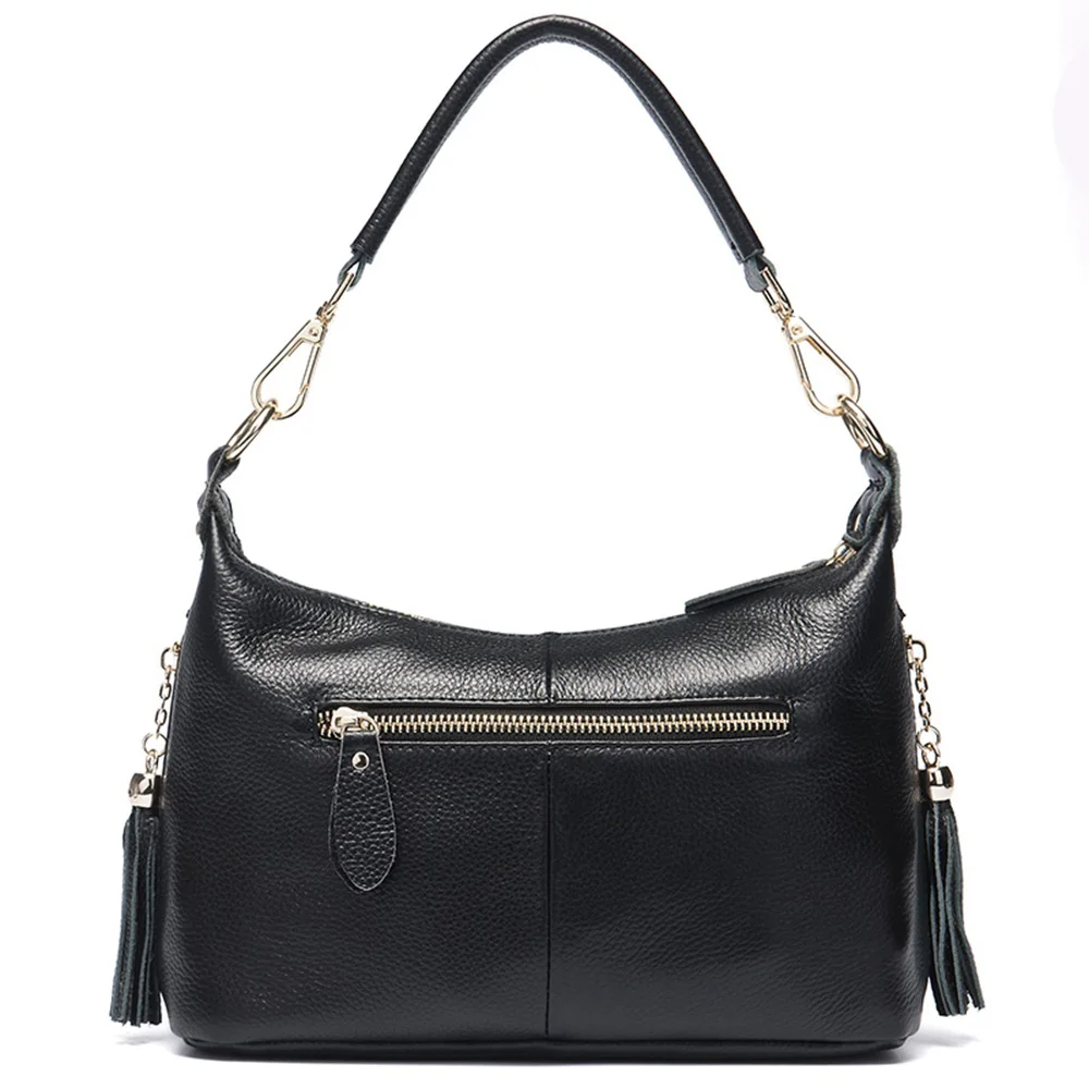 Zency, модная женская сумка на плечо, натуральная кожа, женская сумка с кисточкой, женская сумка-мессенджер через плечо, сумочка, маленькие сумки-тоут