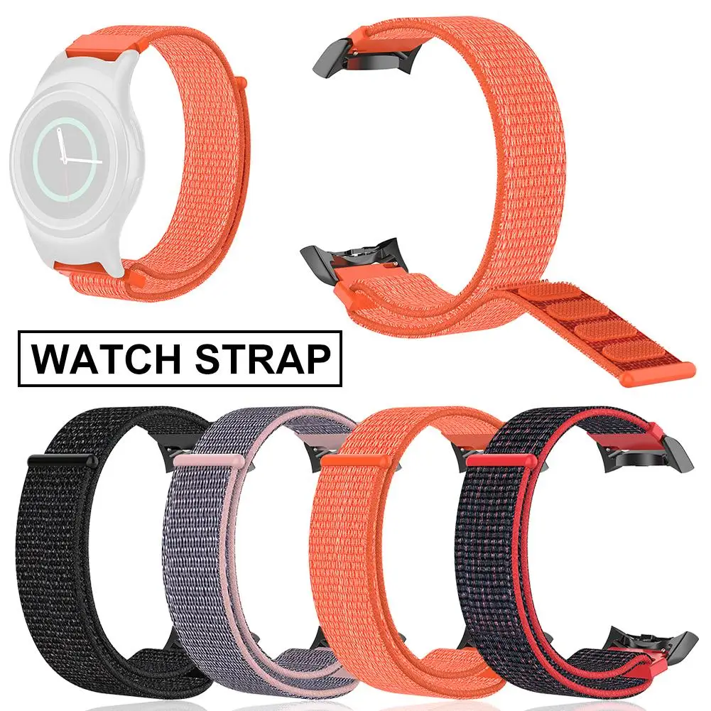 

Nylon Loopback Replacement Strap Hook-and-loop Watch Band Wristband for Samsung Gear S2 R720 R730 Sports Watch