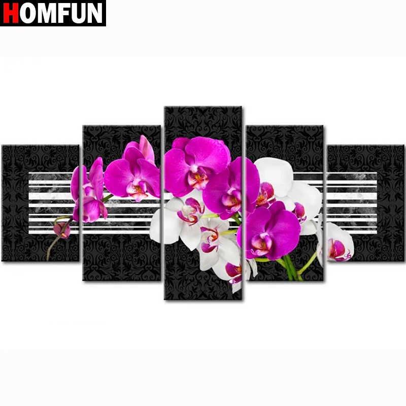 Набор для алмазной живописи HOMFUN алмазная картина Орхидея пион Лилия набор картин