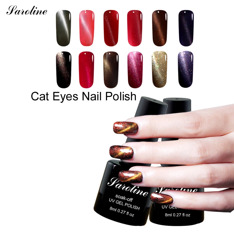 Saroline Cat's Eye Gel Lacquer Color Gel Nail Polish 8ML Long