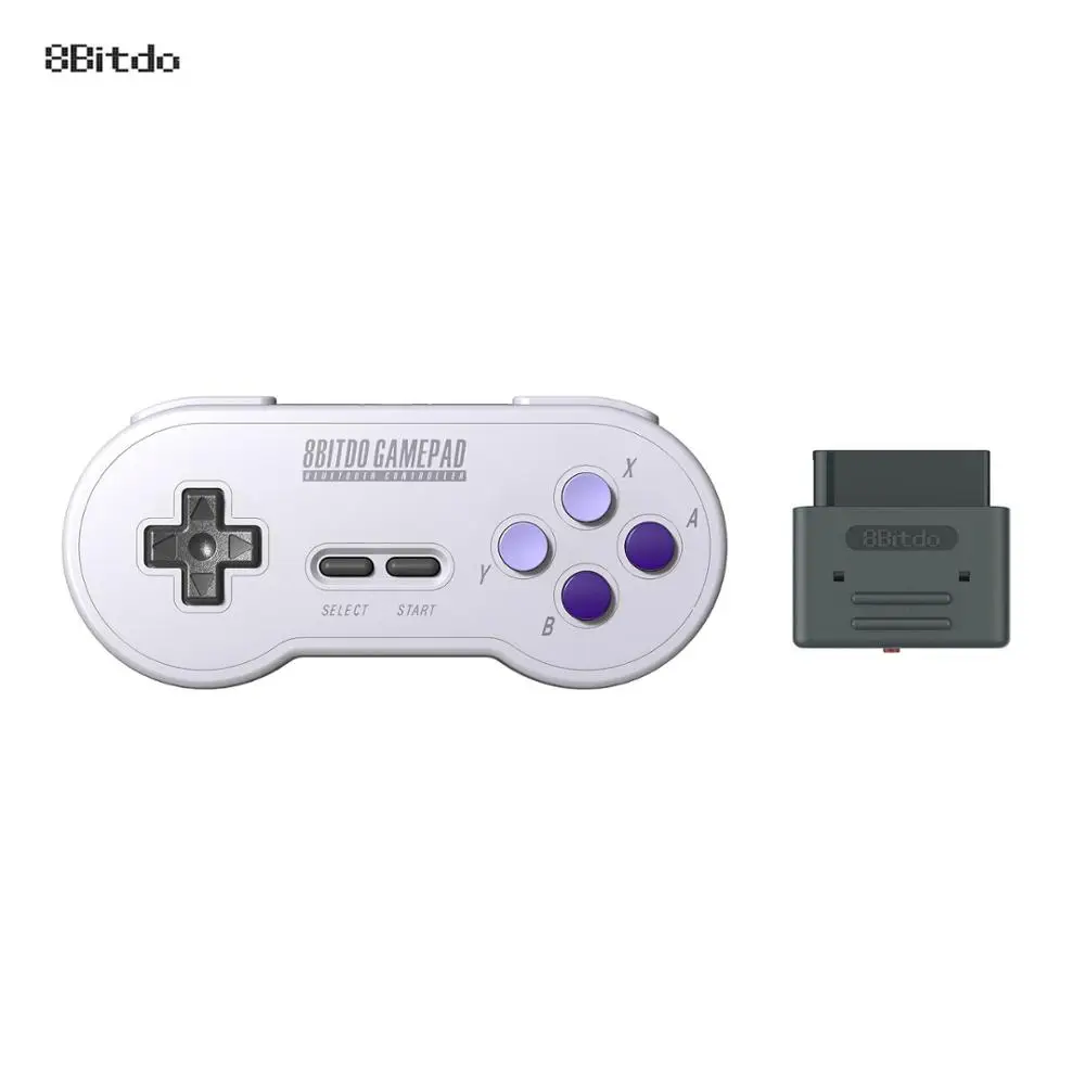 8bitdo SN30 Беспроводной геймпад Bluetooth с ретро комплект для nintendo SNES SF-C - Цвет: Белый