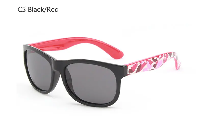 Детские солнцезащитные очки, поляризованные детские очки TR90, гибкая Защитная оправа, очки для мальчиков и девочек, чехол, UV400