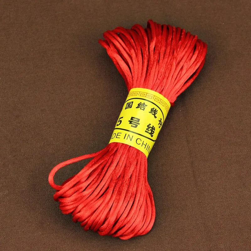 20 м 2,5 мм сильный китайский узел полиэфирный Шнур Линия для самостоятельного изготовления ювелирных изделий ожерелье веревки браслеты Шнуры - Цвет: Color 18
