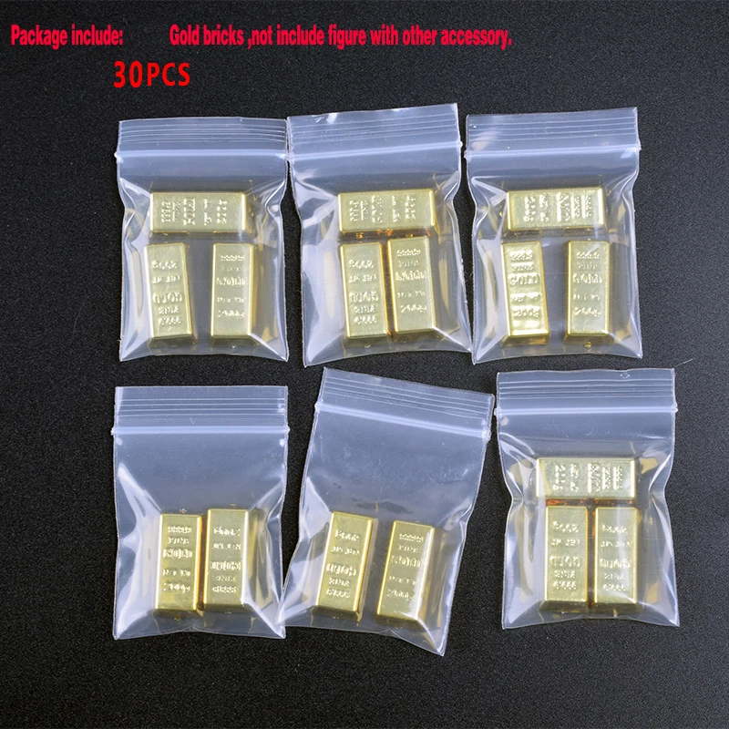 

30PCS 1:6 scale figures Shoe-shaped Gold bricks Magnetic Model Treasure Accessories for 12"action figures Phicen annex Doll Toys