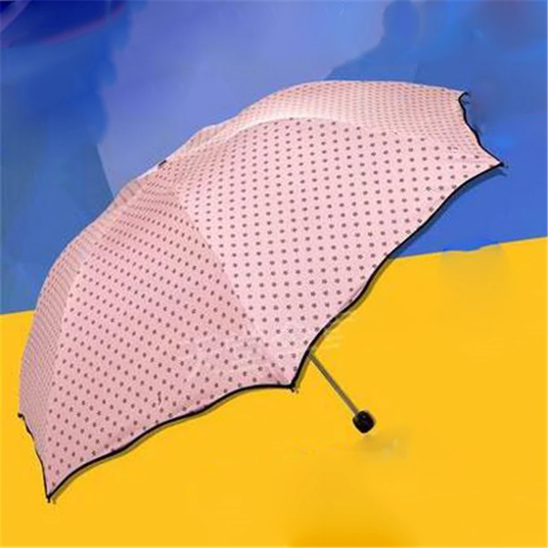 Folding Mini Umbrella Rain Women Flower Uv Praplue Parasols Pocket